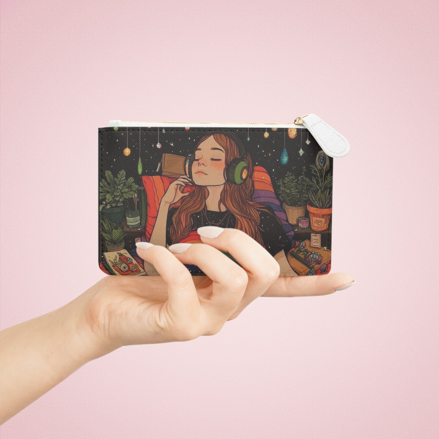 Cosmic Vibes Mini Clutch Bag - Rainbow Dreamer Design for Music Lovers - Calzo's