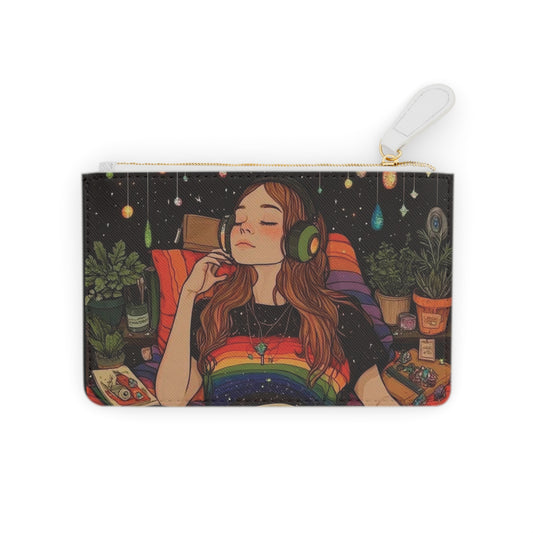 Cosmic Vibes Mini Clutch Bag - Rainbow Dreamer Design for Music Lovers - Calzo's