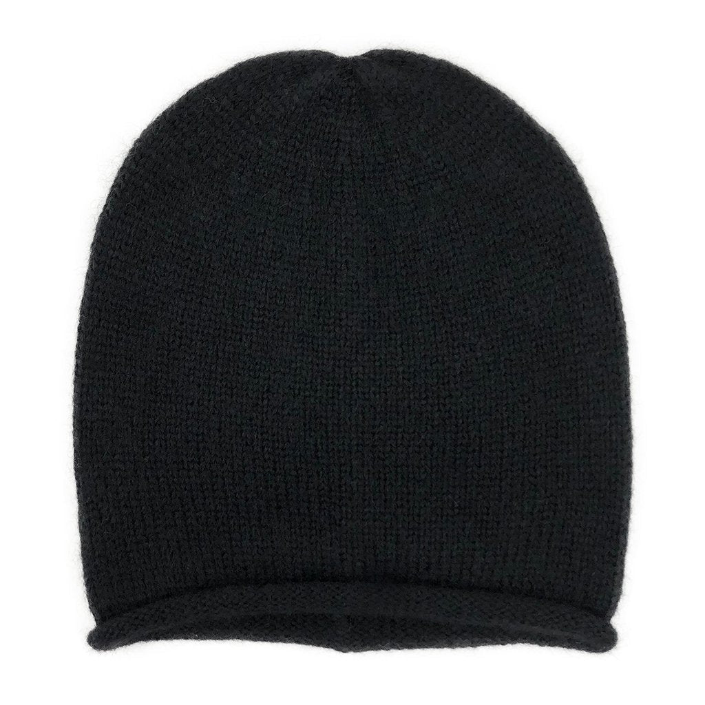 Bonnet en alpaga noir essentiel