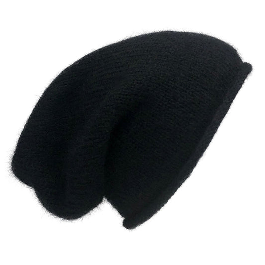 Bonnet en alpaga noir essentiel